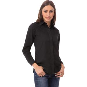 imageChef Works Womens Basic Dress ShirtBlack