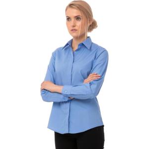 imageChef Works Womens Basic Dress ShirtFrench Blue