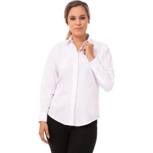 imageChef Works Womens Basic Dress ShirtWhite
