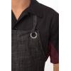 imageChef Works Unisex Corvallis Bib ApronBlack Burgundy