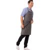 imageChef Works Unisex Corvallis Bib ApronBlack Steel Grey