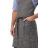 imageChef Works Unisex Corvallis Bib ApronBlack Steel Grey