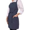 imageChef Works Unisex Two Patch Pocket Bib ApronNavy