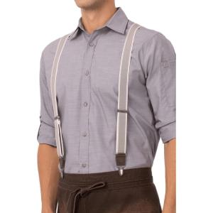 imageChef Works Unisex Pant SuspendersNatural Chocolate