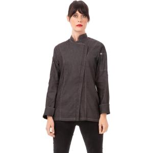 imageChef Works Womens Gramercy Denim Chef CoatBlack