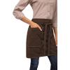 imageChef Works Unisex Olympia Half Bistro ApronBrown