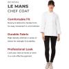 imageChef Works Womens Le Mans Chef CoatWhite