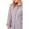 imageChef Works Womens Modern Gingham Long Sleeve Dress ShirtChocolate
