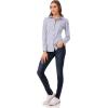 imageChef Works Womens Modern Gingham Long Sleeve Dress ShirtStrong Blue