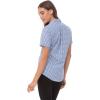imageChef Works Womens Modern Gingham Short Sleeve Dress ShirtBlue