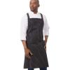 imageChef Works Unisex CrossBack Bib ApronBlack W Wht Pinstripe