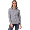 imageChef Works Womens Gingham Dress ShirtDark Navy Wht Check