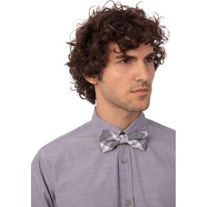 imageChef Works Unisex Plaid Bow TieGrey
