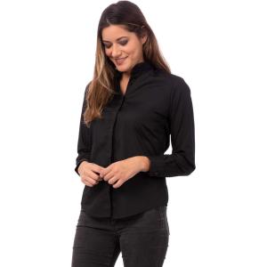 imageChef Works Womens Banded Collar ShirtBlack