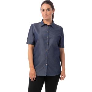 imageChef Works Womens Detroit Denim ShirtIndigo Blue