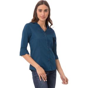 imageChef Works Womens Finesse Short Sleeve ShirtBlue