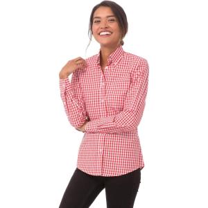 imageChef Works Womens Gingham Dress ShirtRed  White Check