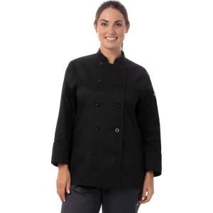 imageChef Works Womens Le Mans Chef CoatBlack