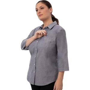 imageChef Works Womens Modern Oxford Classic ShirtCharcoal