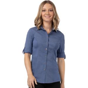 imageChef Works Womens Seville Shirt with Mesh PanelsBlue