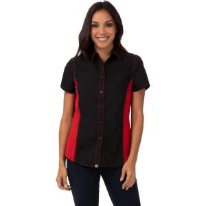 imageChef Works Womens Universal Cook ShirtBlack Red Mesh