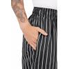 imageChef Works Mens Designer Baggy Chef PantsBlack W Chalk Stripe