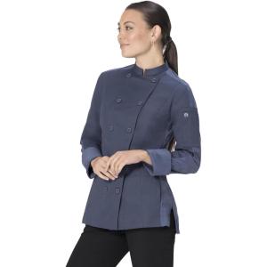 imageChef Works Womens Mojave Chef CoatAirforce Blue