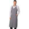 imageChef Works Unisex Volante VNeck Server ApronLight Grey