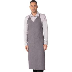 imageChef Works Unisex Volante VNeck Server ApronLight Grey