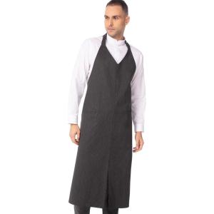 imageChef Works Unisex Volante VNeck Server ApronPinstripe