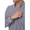 imageChef Works Custom Embroidered Mens Gingham Dress ShirtNavy  White Check