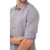 imageChef Works Custom Embroidered Mens Modern Chambray Dress ShirtGrey