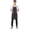imageChef Works Custom Unisex Bib ApronBlk W Chalk Stripe
