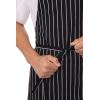 imageChef Works Custom Unisex Bib ApronBlk W Chalk Stripe