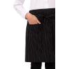 imageChef Works Custom Unisex Half Bistro ApronBlack W Wht Pinstripe