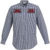imageChef Works Custom Embroidered Mens Gingham Dress ShirtNavy  White Check
