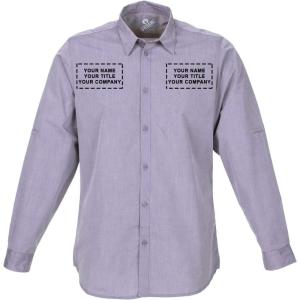 imageChef Works Custom Embroidered Mens Modern Chambray Dress ShirtPurple