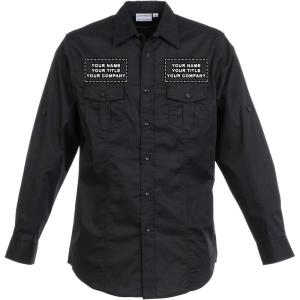 imageChef Works Custom Embroidered Mens Pilot ShirtBlack