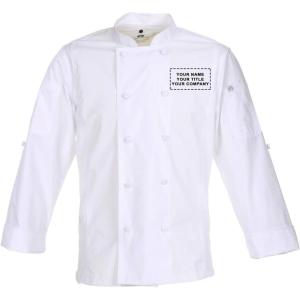 imageChef Works Custom Mens Bowden Chef CoatWhite