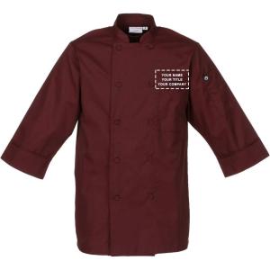 imageChef Works Custom Mens Morocco Chef CoatMerlot
