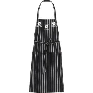 imageChef Works Custom Unisex Bib ApronBlk W Chalk Stripe