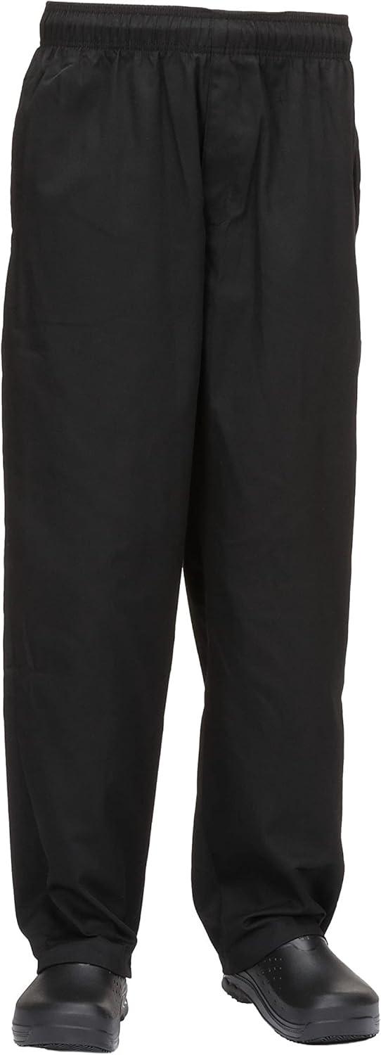 imageChef Works Mens Essential Baggy ZipFly Chef PantsBlack