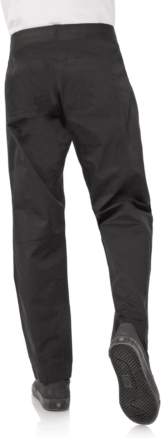 imageChef Works Mens Lightweight Slim Chef PantsBlack