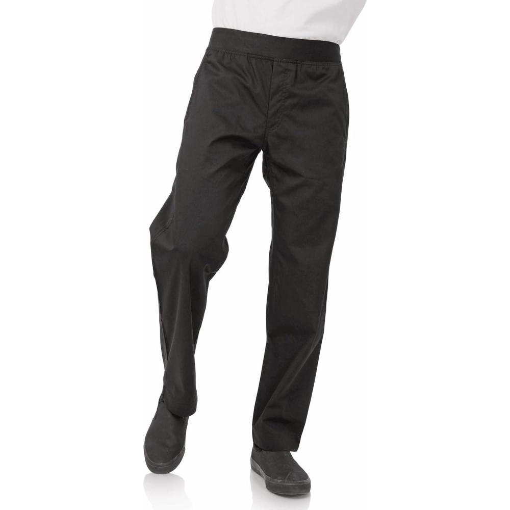 imageChef Works Mens Lightweight Slim Chef PantsBlack
