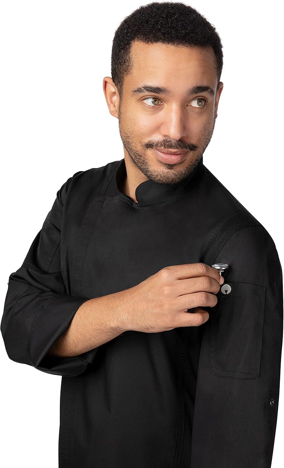imageChef Works Unisex Sustainable Hartford Chef CoatBlack