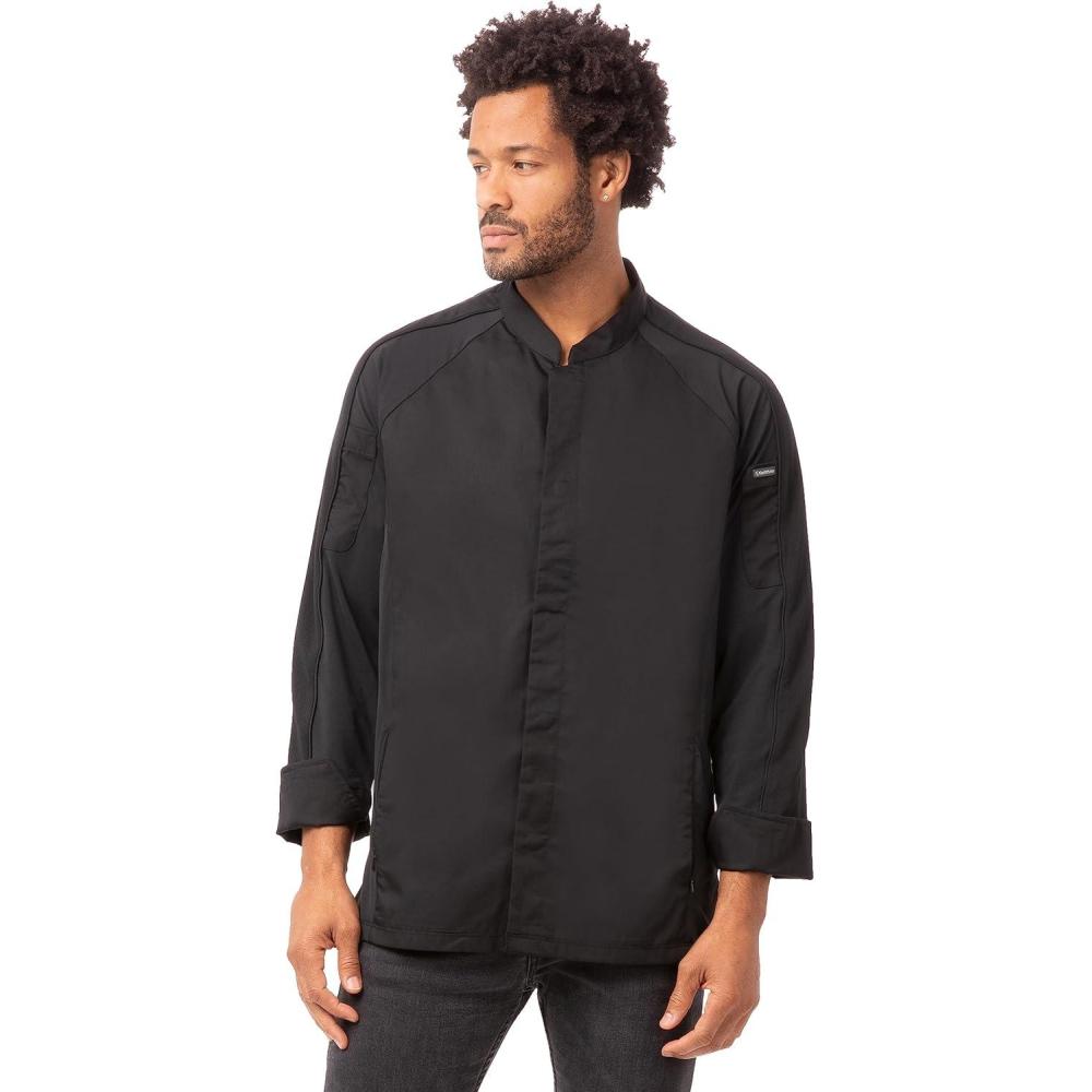 imageChef Works Mens Valencia Chef CoatBlack