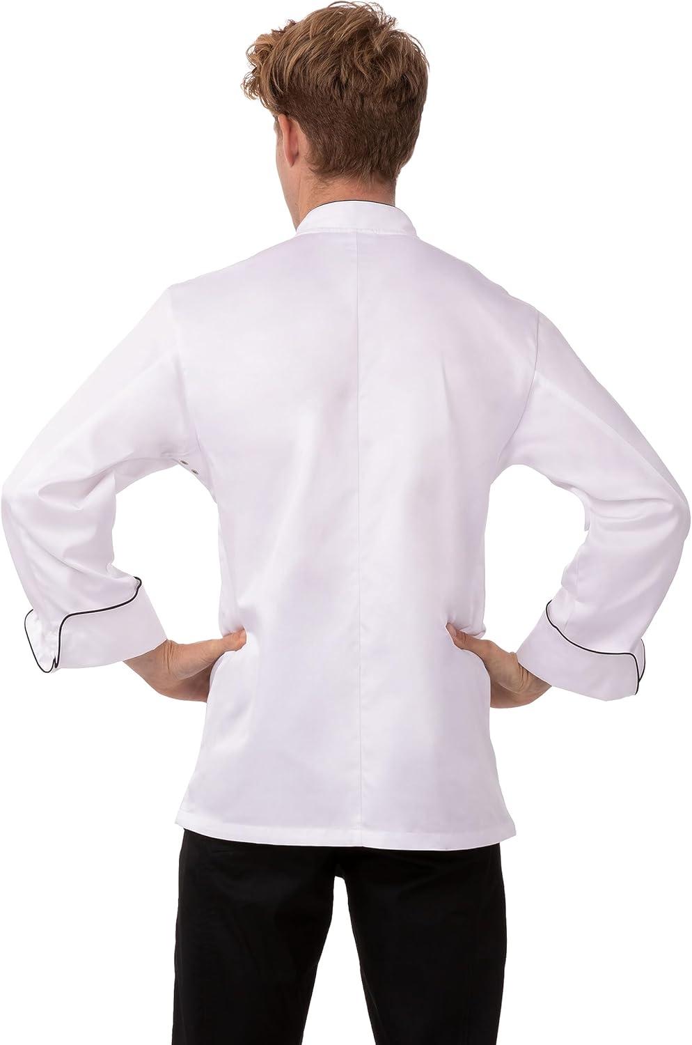 imageChef Works Mens Monte Carlo Premium Cotton Chef CoatWhite