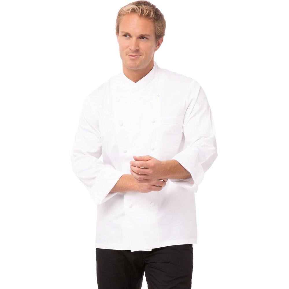 imageChef Works Mens Premium Cotton Chef CoatWhite