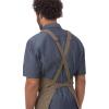 imageChef Works Unisex Uptown CrossBack Bib ApronBlue Taupe