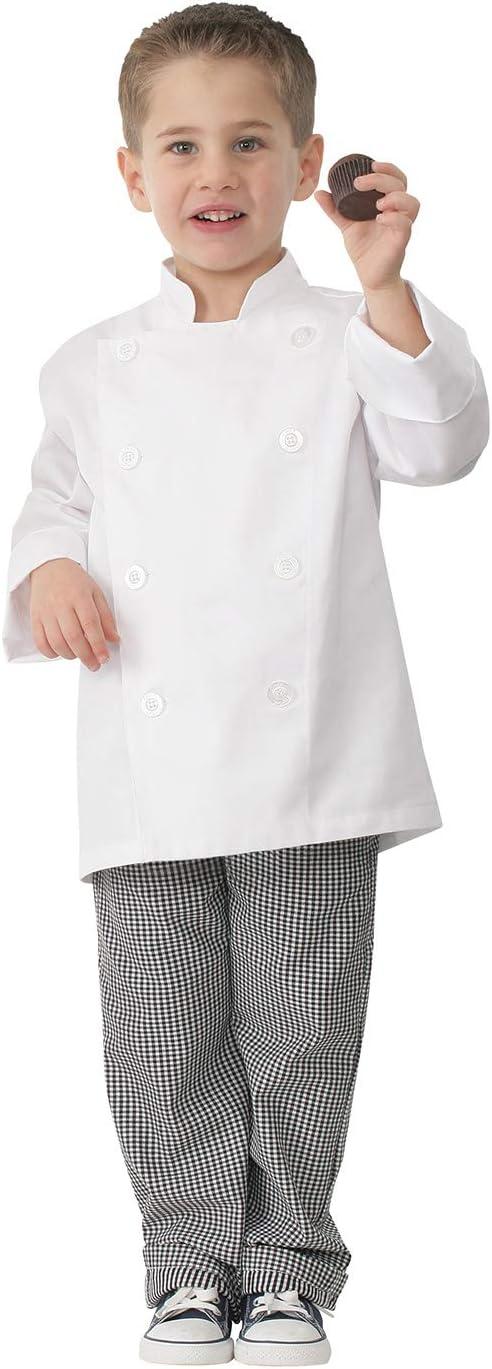 imageChef Works Custom Embroidered Kids Chef CoatWhite